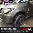 Fender Flares Guard Cover FRONT Pocket Style for Mitsubishi Triton MQ 2015-2018