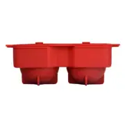 Dual (2) Ice Ball Mold Sphere Ice Cube Maker Tray Silicone Round FREE SHIPPING