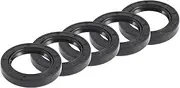 X AUTOHAUX Universal Oil Seal TC Double Lip W Steel Spring Seal Ring Rotary Shaft Seal 42x62x10mm High Pressure NBR Rubber Black 5pcs
