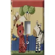 SnazzySwitch Animal Birthday Party Decorative Light Switch Plate Cover