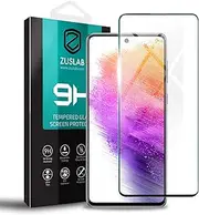 [ZUSLAB] Screen Protector for Galaxy A73 5G Screen Protector, Tempered Glass Film 9H Hardness for Samsung - Black