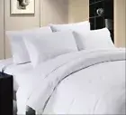1800 Thread Count White Solid Bed Sheet Set Egypt Cotton Hotel Luxury Extra Soft