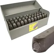 Palmgren C.H. Hanson 36 Pieces Heavy Duty Steel Hand Stamp Set, 1/4 | Staples, 21628, Steel Gray, 1/4"