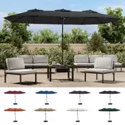 Double-Head Garden Parasol Outdoor Umbrella Sun Shelter Shade Patio vidaXL