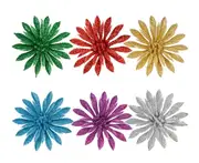 C116 12PCS Christmas tree decoration Christmas spring onion powder simulation flower Christmas scene decoration 6 colors