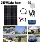 250W 12V Solar Panel Complete Kit Mono Caravan Camping Charging PWM Regulator AU