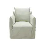 [James Lane] Como Linen Occasional Chair Oatmeal - 1 Seater
