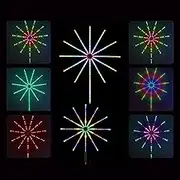 Lexi Lighting 2D Fireworks Standing Light, 2.5m Height, Dia 120cm, App Control, Xmas Decoration Light for Indoor Outdoor Yard Patio Lawn Garden Decor (RGB)