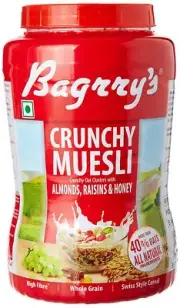 Bagrry's Crunchy Muesli Crunchy Oat Clusters With Almonds,Raisins & Honey, 1 kg