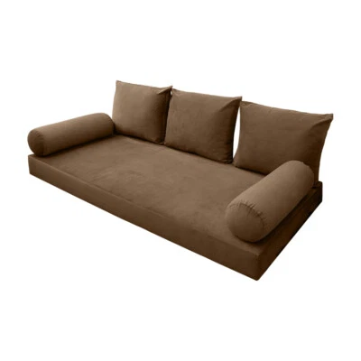 SLIPCOVER ONLY S.V3 Velvet Indoor Daybed Mattress Pillow KnifeEdge Twin-XL AD308