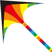 Beautiful Rainbow Kite with Thickened Kite Handle and 100m Kite String - Family Outdoor Recreational Game Suitable for Beginners