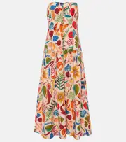 Farm Rio Bright Farm linen-blend maxi dress