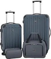 [Travelers Club] Midtown Hardside 4-Piece Luggage Travel Set