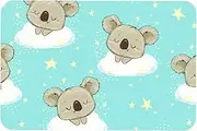 Outdoor Rug, Washable Rug, Porch Rug Machine Washable, Indoor Outdoor Area Rug, Floor Mat for Farmhouse, Layered Door Mats, Living Room, Cartoon Animal Koala Sky Clouds Stars