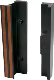 Patio Door Mortise Handle Black Extruded Inside Diecast Outside C-1058