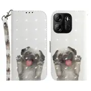 For Tecno Spark Go 2023 4g / Pop 7 Pro 4g Pu Leather Pattern Printing Phone Case Stand Wallet With Strap