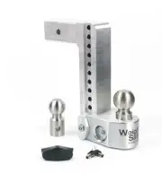 Weigh Safe 10in Drop Hitch w/Built-in Scale & 2.5in Shank (10K/18.5K GTWR) - Alu