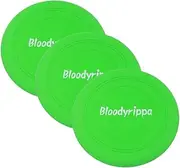 Dog Frisbee Toy, Flying Disc Fetch Toy for Small Dog Training, Playing, Made from Non-Toxic Silicone, Soft & Durable (Green, 3-Pack)