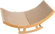Multi-Functional Cat Rocking Hammock Bed Cat Scratching Pad Rocking Chair Bed Durable Replaceable CoreScratch-Resistant Breathable Honeycomb Structure for Small Pets (cat Chair Toy)