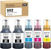 Artitech T502 Ink Bottle Replacement for Epson 502 T 502 use for Epson Expression ET-2700 ET-2750 ET-2760 ET-2850 ET-3700 ET-3710 ET-3750 ET-3760 ET-4750 ET-4760 ET-4850 Printers (2B 1C 1M 1Y)