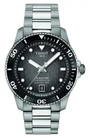 Tissot Tisso Seastar 1000 Powermatic 80 Bracelet Watch, 40mm in Black/Silver at Nordstrom One Size