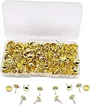 Decorative Furniture Nails Upholstery Tacks10-200 Pieces Upholstery Tacks - Furniture Nails Pins Pins Thumb Tacks, 12 x 17mm/Gold/200PCS