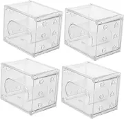 [TOGEVAL] 4pcs Box Watch Display Box Square Watches for Men Bangle Display Stand Lady Watch Travel Watch Organizer Travel Jewelry Case Men Watch Holder Acrylic Box Plastic Man Electronic