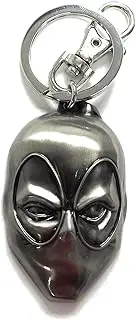 Marvel Deadpool Head Pewter Key Ring Action Figure