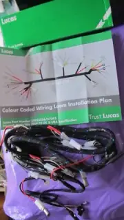 54955256 Lucas WIRING HARNESS cloth braid TRIUMPH T100 TR6 T120 1969-70+ diagram
