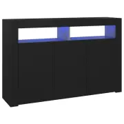 Sideboard With Led Lights Black 115.5X30x75 Cm Wood Sideboards & Buffets