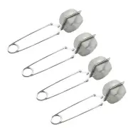 4 Pcs Square Tea Strainer Basket Infusers Teapot Spoons Pots