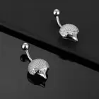 Dangle Button Ring Cubic Zirconia Drop Pendant Navel Piercing Jewelry _da