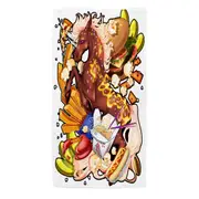 Junk Food Fast Food Funny Unicorn Microfiber Beach Towel