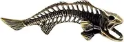[Vaveren] Fish Bone Pendant Charm Statue Fittings Metal Gothic Hollow Creative Ornaments for Necklace Key Chains Jewelry Beads Jewelry Making Findings