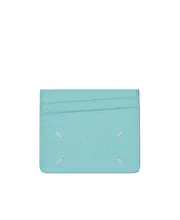 numbers-motif leather cardholder One size Blue
