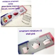 Le Creuset Ornament miniature shell pink cherry red Christmas