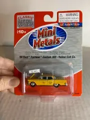 C.M.W. Mini Metals #30195 1959 Ford 4-Door Sedan "Yellow Cab Co." H.O. 1:87