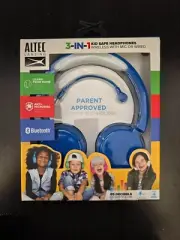 Altec Lansing 3-in-1 Kid Friendly, Over-the-Ear Headphones, Blue