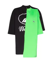 Remake reflective logo-printed T-shirt M Green