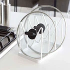 Kitchen Pot Cover Holder Bakeware Organizer with Lid Stand Cutting Board