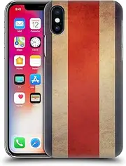 Head Case Designs Costa Rica Costa Rican Vintage Flags Set 3 Hard Back Case and Matching Wallpaper Compatible with Apple iPhone X/iPhone Xs