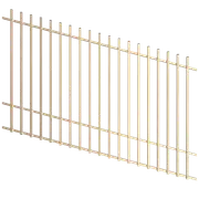 ProtectorAl 1201 - 2400 x 1500mm Primrose Raked Up to 15º Batten Pool Fence Panel