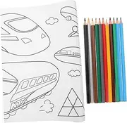 PHENOFICE 1 Set Adhesive Wall Poster for Practical Coloring Roll Fun Drawing Paper for Artwork Doodling Creative Play Smooth Surface Engaging Activity for Parents