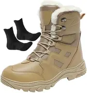 [CLSQLXYJZC] Men's Tactical Boots, Lightweight Military Boots Breathable Desert Boots Waterproof Hiking Work Boots Lightweight Comfortable Boots for Work All Day