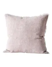 [Aura Home] Vintage Linen Fringe Cushion in Dusk