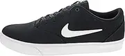 [Nike] Unisex SB Charge Canvas Skate Shoe (Black/White, Size 7 Men's US)