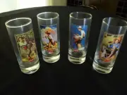 Rare Coca Cola Glasses Memorabilia Set Of 4