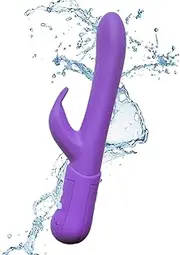 SXNSE 2-in-1 Rabbit G Spot & Clitoris Vibrator | Waterproof | 7 Functions | Quiet Motor | SXNSE Waterproof Dildo Vibrator 3 Speeds 7 Pulses Battery Operated