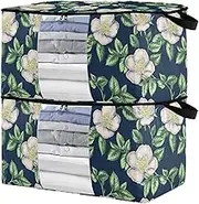sanluoli 90L 2 Pack Under Bed Shoe Storage Containers with Reinforced Handles, clear window Closet Containers For Organizing