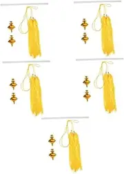 SHINEOFI 5 Sets Party Tassel Decoration Hat Tassels Birthday Party Decorations Parade Flag Poles Mini Tassels Horizontal Banner Pole Honor Ropes Flag Holder Banquet Hall Tassel Polyester